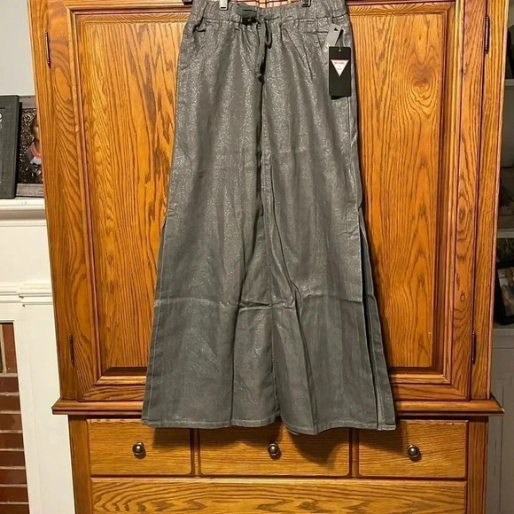 Be-Girl Dresses & Skirts - Be-Girl Gray Denim Skirt maxi split is up both sides